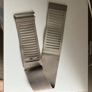 Tan Belt with Mesh Detail